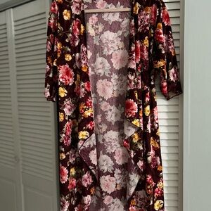 LuLaRoe Pink and Red Floral Top